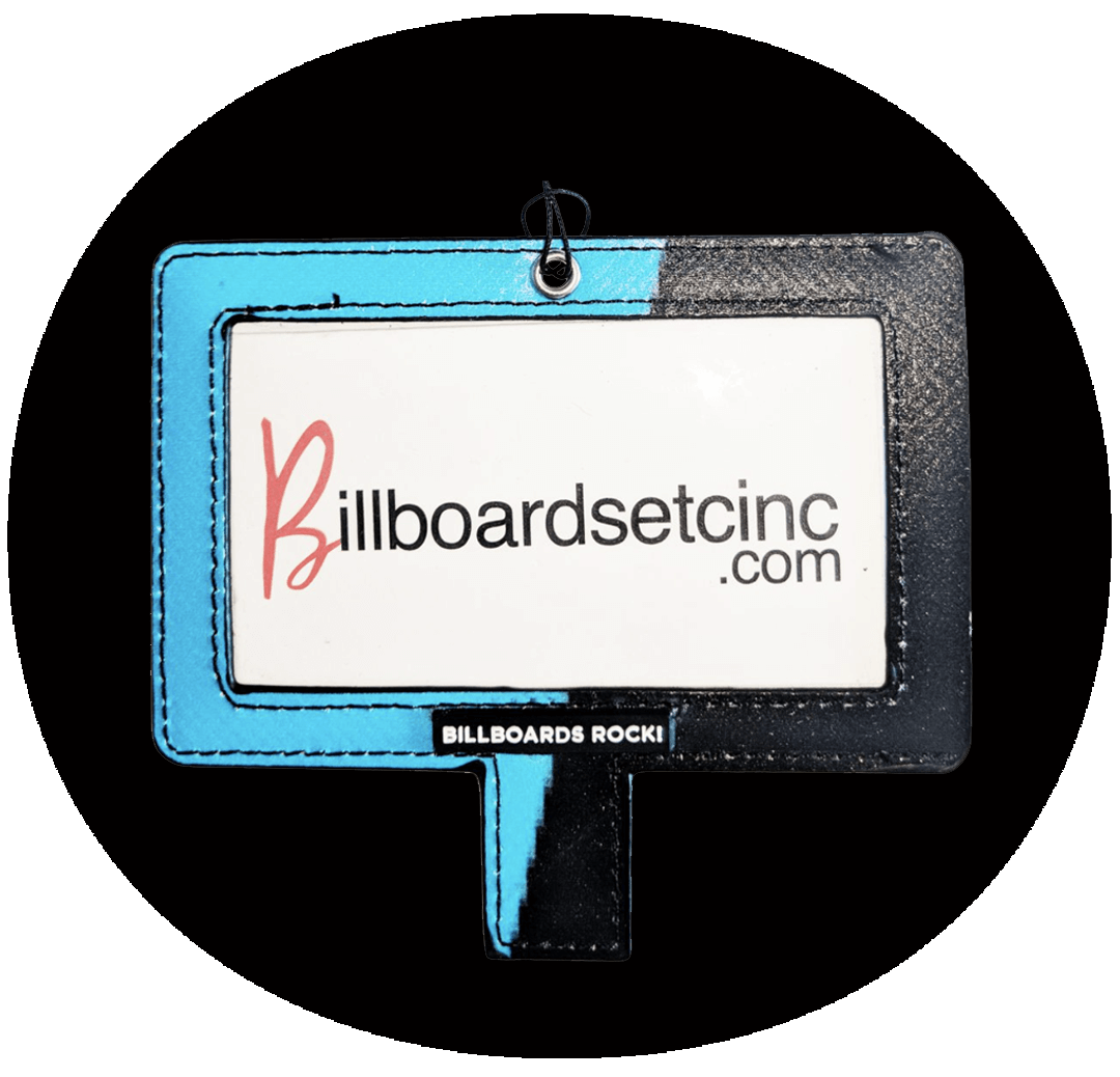 Billboard Tags!<br><sub>Small tags from Recycled Billboards</sub>